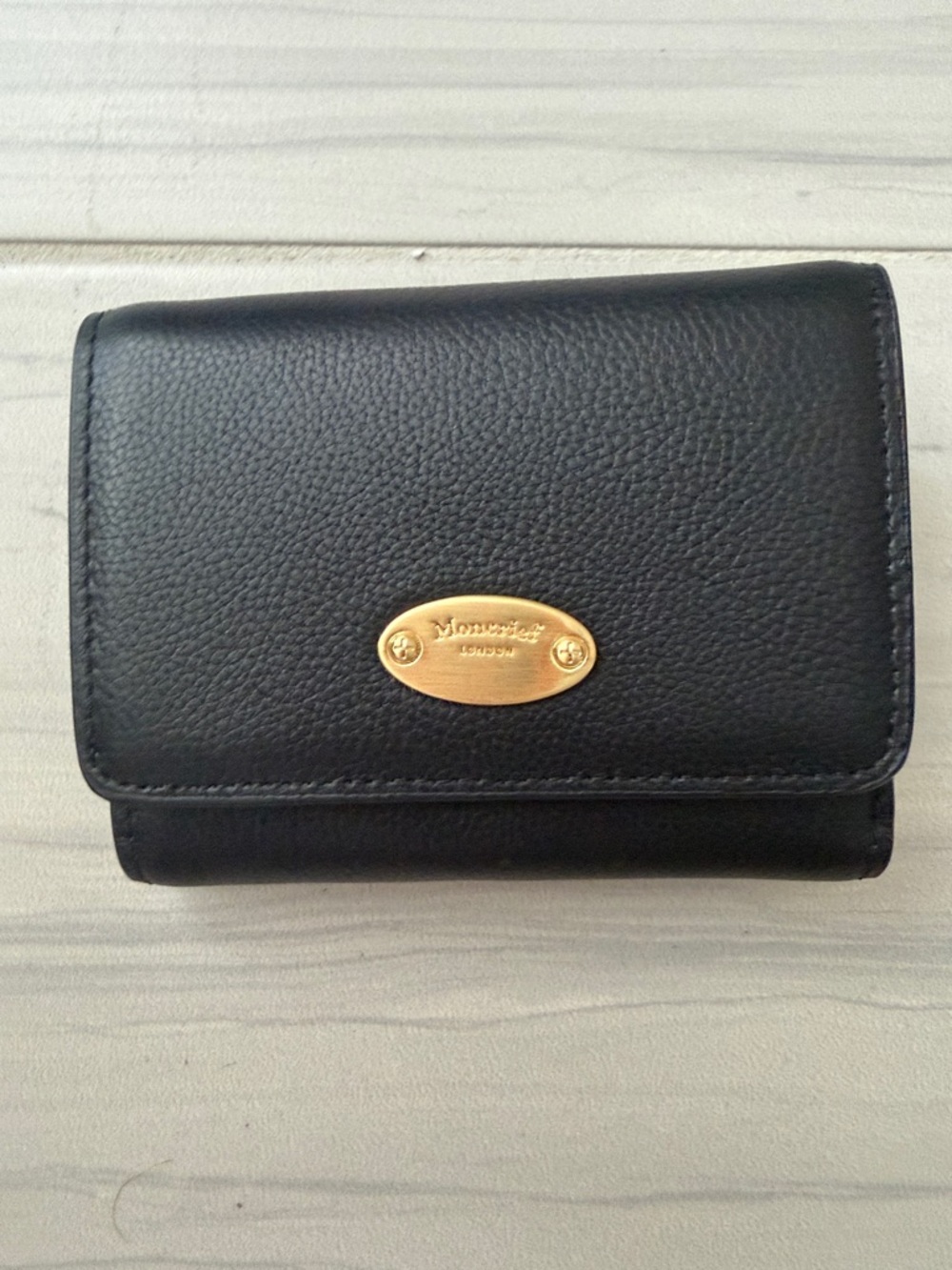 Moncrief Black Pebbled leather wallet